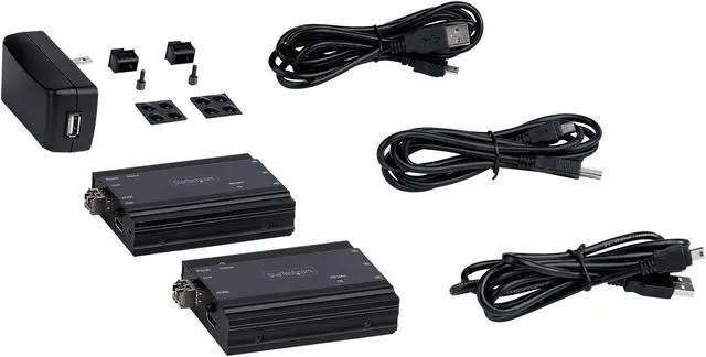 Alt view image 9 of 11 - 4K HDMI KVM Extender over Fiber, HDMI Video & USB over Fiber, up to 984ft/300m (MultiMode), 10G MMF SFP+ modules, Remote KVM Switch/Console Extender, KVM Extension Kit (TX/RX) - Transmitter & Receiver