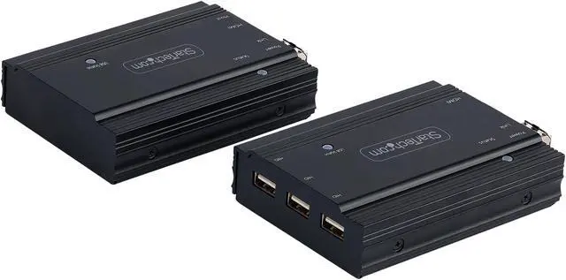 Alt view image 4 of 11 - 4K HDMI KVM Extender over Fiber, HDMI Video & USB over Fiber, up to 984ft/300m (MultiMode), 10G MMF SFP+ modules, Remote KVM Switch/Console Extender, KVM Extension Kit (TX/RX) - Transmitter & Receiver