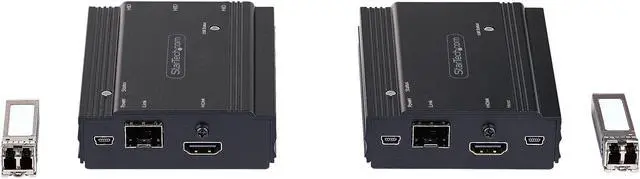 Alt view image 5 of 11 - 4K HDMI KVM Extender over Fiber, HDMI Video & USB over Fiber, up to 984ft/300m (MultiMode), 10G MMF SFP+ modules, Remote KVM Switch/Console Extender, KVM Extension Kit (TX/RX) - Transmitter & Receiver