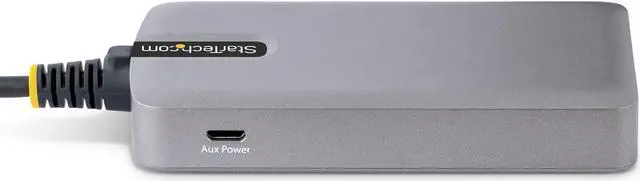 Alt view image 4 of 6 - StarTech.com 3-Port USB Hub with Ethernet - 3x USB-A Ports - Gigabit Ethernet (RJ-45) - USB 3.0 5Gbps - Bus-Powered - 1ft/30cm Long Cable - Portable Laptop USB Hub Adapter w/ GbE 5G3AGBB-USB-A-HUB