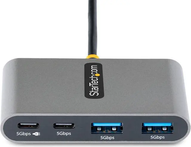 Alt view image 3 of 4 - StarTech.com 4-Port USB-C Hub with 100W Power Delivery Pass-Through 5G2A2CPDB-USB-C-HUB