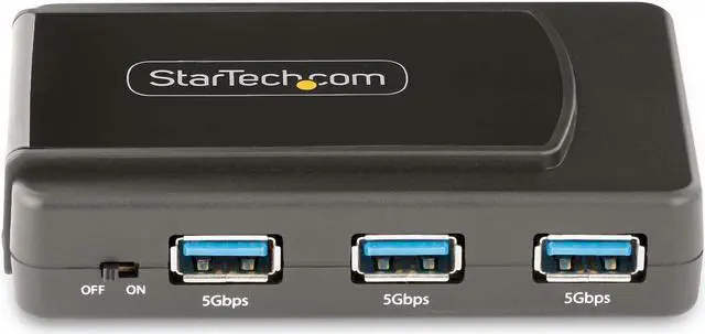 Alt view image 2 of 8 - StarTech.com 5G7AS-USB-A-HUB 7-Port USB Hub with On/Off Switch - USB 3.0 5Gbps - USB-A to 7x USB-A - Compact Self Powered USB-A Hub w/ 35W Power Supply - Desktop/Laptop USB Hub - USB Expansion Hub