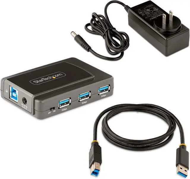 Alt view image 8 of 8 - StarTech.com 5G7AS-USB-A-HUB 7-Port USB Hub with On/Off Switch - USB 3.0 5Gbps - USB-A to 7x USB-A - Compact Self Powered USB-A Hub w/ 35W Power Supply - Desktop/Laptop USB Hub - USB Expansion Hub