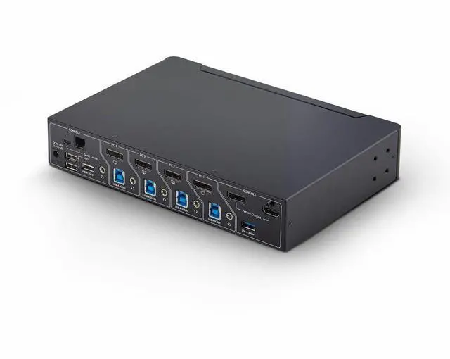 Alt view image 2 of 3 - StarTech 4-Port DisplayPort KVM Switch with Mouse Roaming and Multi-View / Picture-in-Picture, 4K 60Hz, USB 3.0 (5Gbps) Hub, TAA