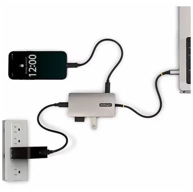 Alt view image 2 of 3 - StarTech USB-C Multiport Adapter with 4K 60Hz HDM I - 140W Power Delivery - USB 10Gbps - GbE - SD / MicroSD Slots - Plug-and-Play - 305B-USBC-MULTIPORT