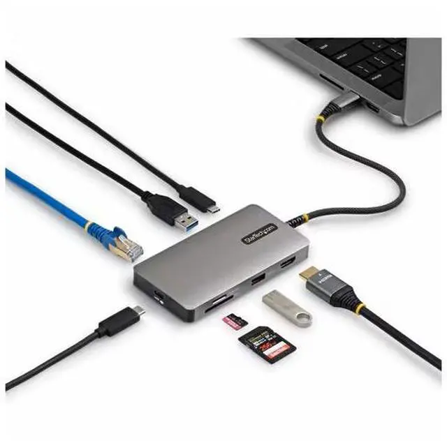 Alt view image 3 of 3 - StarTech USB-C Multiport Adapter with 4K 60Hz HDM I - 140W Power Delivery - USB 10Gbps - GbE - SD / MicroSD Slots - Plug-and-Play - 305B-USBC-MULTIPORT