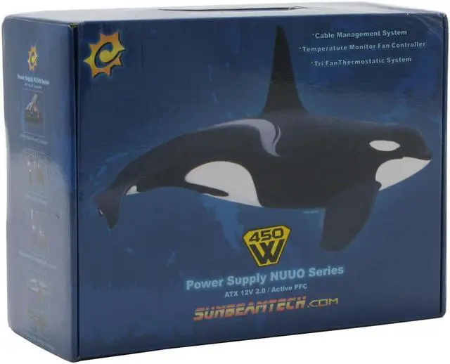 Alt view image 8 of 8 - Sunbeam NUUO SUNNU450-US-BK 450 W ATX12V / EPS12V Modular Active PFC Power Supply