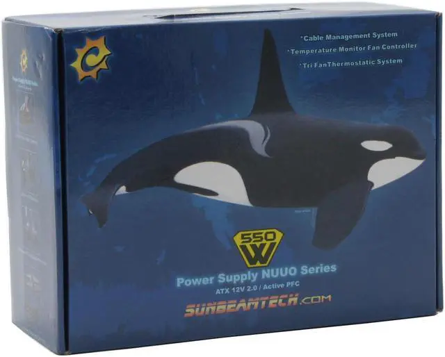 Alt view image 8 of 8 - Sunbeam NUUO SUNNU550-US-SV 550 W ATX12V / EPS12V SLI Certified CrossFire Ready Modular PF Value 0.95 ~ 0.99 PFC Power Supply