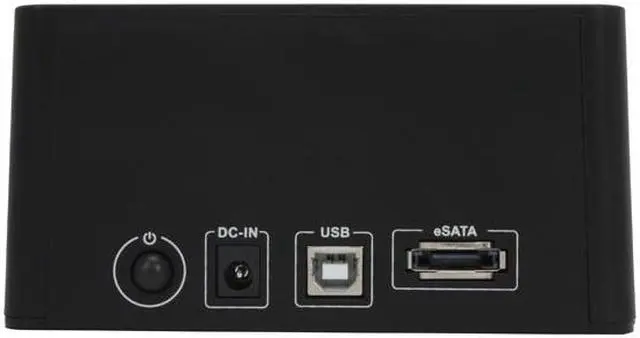 Alt view image 3 of 9 - SunbeamTech HDS-ES-BK 2.5" & 3.5" Black SATA II USB 2.0 & eSATA HDD Docking Station
