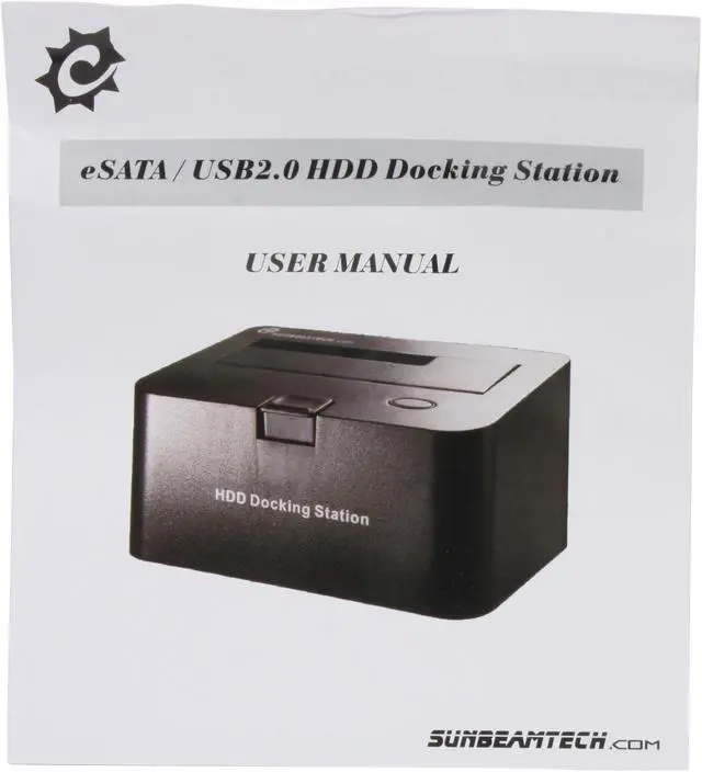 Alt view image 8 of 9 - SunbeamTech HDS-ES-BK 2.5" & 3.5" Black SATA II USB 2.0 & eSATA HDD Docking Station