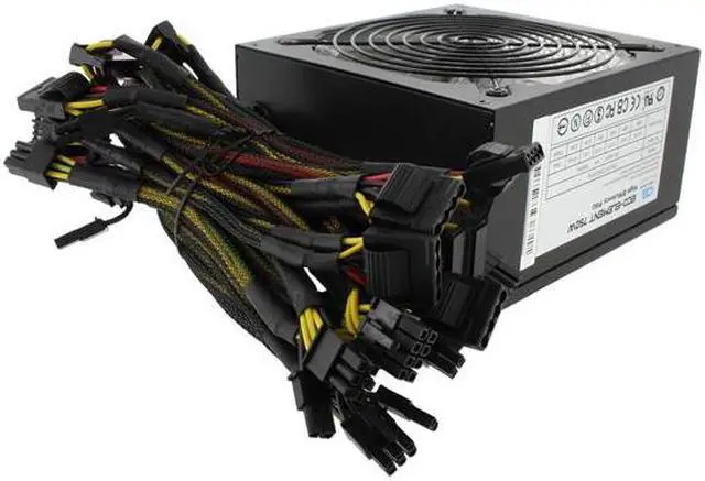 Alt view image 6 of 13 - Sunbeam PSU-ECO750-US-BL 750 W ATX12V 2.3 80 PLUS Certified Active PFC Power Supply - OEM