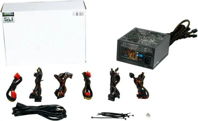 Alt view image 8 of 8 - Sunbeam PSU-COM680-BK-US 680 W ATX12V Modular Active PFC Power Supply - OEM