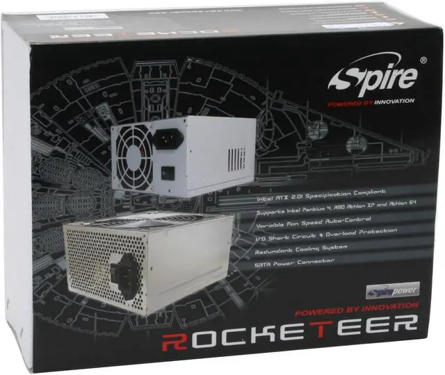 Alt view image 7 of 7 - Spire SP-ATX-380WB&P4 380 W ATX12V Power Supply