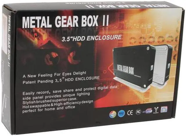 Alt view image 5 of 5 - Galaxy METAL GEAR Metal Gear Box II 3506UC-Black 3.5" Black IDE USB 2.0 External Enclosure