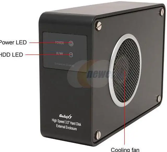 Alt view image 2 of 10 - Galaxy METAL GEAR 3507UEP-Black 3.5" Black IDE USB 2.0 & 1394a External Enclosure