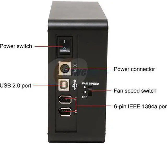Alt view image 3 of 10 - Galaxy METAL GEAR 3507UEP-Black 3.5" Black IDE USB 2.0 & 1394a External Enclosure