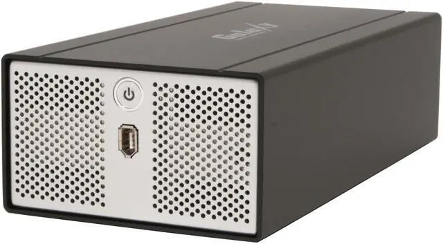 Main image of Galaxy METAL GEAR 3500MGB-RAID/BLK Aluminum 2 x 3.5" Black Two 3.5" SATA-I or SATA-II Hard Drives (1.5Gb/s)  Identical hard drives recommended (same manufacturer, capacity and RPM) USB 2.0 & 1394 External Enclosure