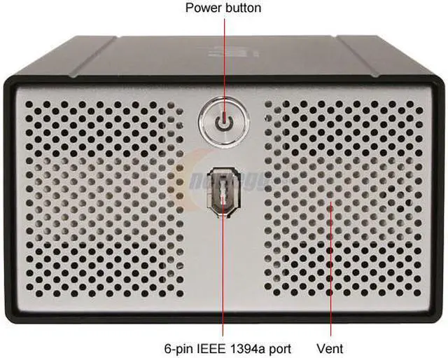 Alt view image 2 of 5 - Galaxy METAL GEAR 3500MGB-RAID/BLK Aluminum 2 x 3.5" Black Two 3.5" SATA-I or SATA-II Hard Drives (1.5Gb/s)  Identical hard drives recommended (same manufacturer, capacity and RPM) USB 2.0 & 1394 External Enclosure
