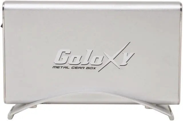 Alt view image 3 of 7 - Galaxy METAL GEAR 3500SGCB-Silver Aluminum 3.5" Silver IDE USB 2.0 External Enclosure w/One Touch Backup