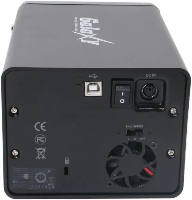 Alt view image 4 of 7 - Galaxy METAL GEAR 3538UC-Black Aluminum 3.5" x 2 Black SATA USB 2.0 Dual Bay External Enclosure