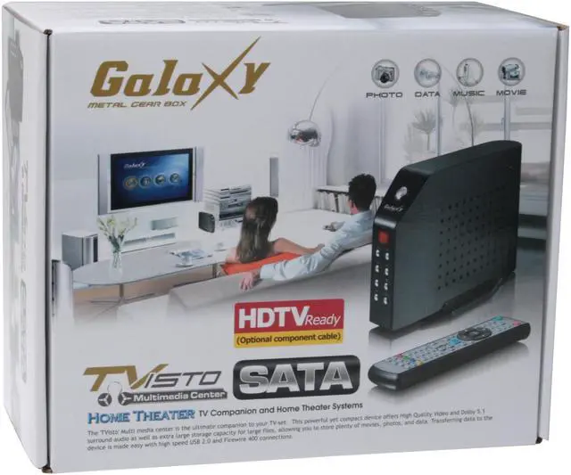 Alt view image 8 of 8 - Galaxy METAL GEAR 3500 Tvisto-SATA-BLK Aluminum 3.5" Black SATA USB 2.0 & 1394a Tvisto Multimedia External Enclosure kit