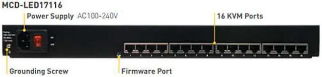 Alt view image 5 of 5 - Raritan MCD-LED17116 17IN LED BACKLIT LCD DRWR MCD SWCH 16PT KVM