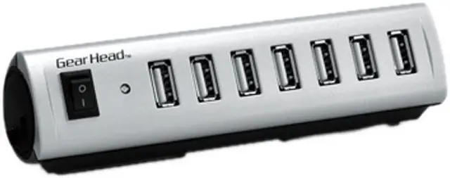 Alt view image 2 of 2 - GearHead UH7500ESP Energy Saving 7-Port USB 2.0 Hub
