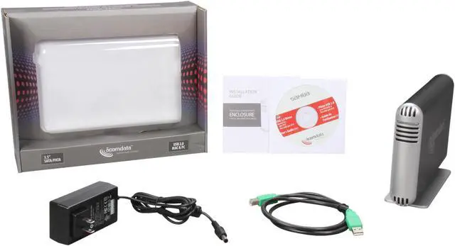 Alt view image 5 of 5 - acomdata SMBXXXU2E-Blk Aluminum 3.5" Obsidian Black IDE / SATA USB 2.0 Samba Enclosure Kit