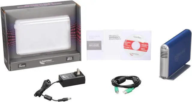 Alt view image 5 of 5 - acomdata SMBXXXU2E-Blu Aluminum 3.5" Brilliant Blue IDE / SATA USB 2.0 Samba Enclosure Kit