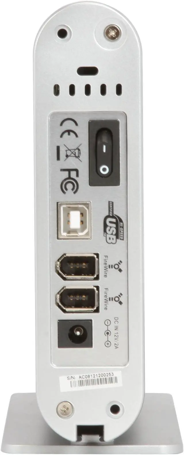 Alt view image 4 of 5 - acomdata SMBXXXU2FE-BLK 3.5" Obsidian Black USB & Firewire External Enclosure