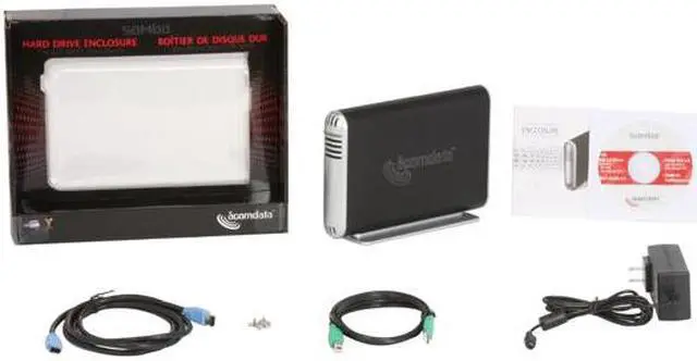 Alt view image 5 of 5 - acomdata SMBXXXU2FE-BLK 3.5" Obsidian Black USB & Firewire External Enclosure