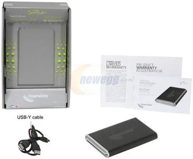 Alt view image 5 of 5 - acomdata Tango TNGXXXUSE-BLK 2.5" Black SATA USB 2.0 & eSATA External Enclosure