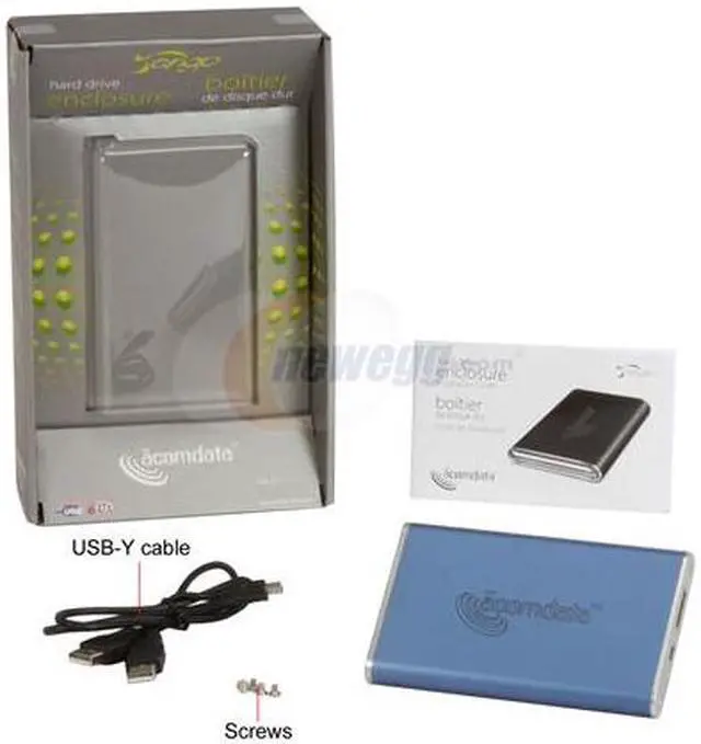 Alt view image 6 of 6 - acomdata Tango TNGXXXUSE-BLU 2.5" Blue SATA USB 2.0 & eSATA External Enclosure