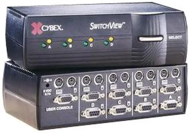Main image of Avocent 12045 4PORT PS2 SER CYBEX SWITCHVIEW KVM 2-CABLES PC