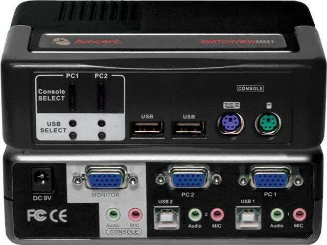 Main image of Avocent 2SVPUA10-001 SwitchView MM1 2-port KVM Switch