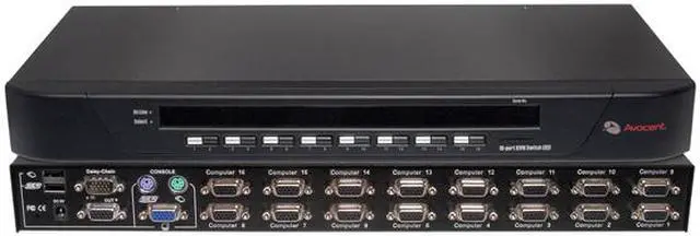 Alt view image 4 of 4 - Avocent 16SV1000-001 SwitchView 1000 16-port KVM Switch