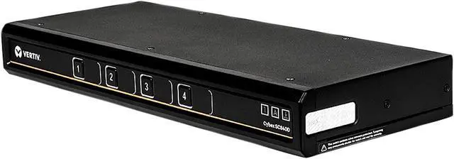 Alt view image 2 of 4 - Vertiv Cybex SC800 Secure Desktop KVM| 4 Port Single-Head| DisplayPort| TAA