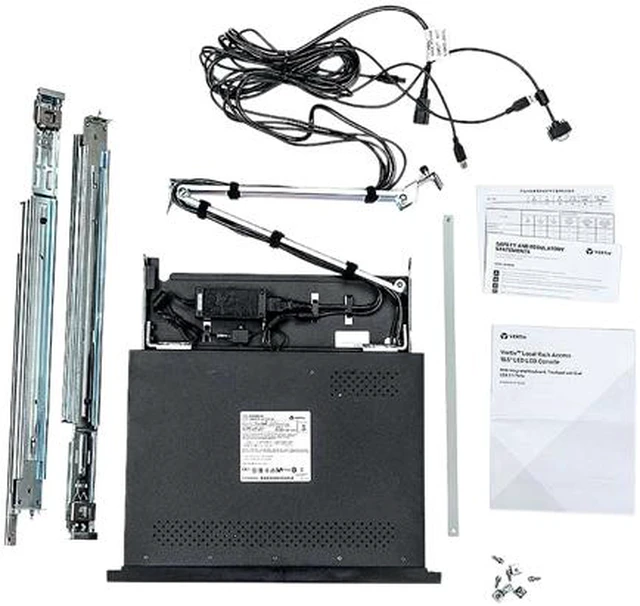 Alt view image 5 of 5 - Vertiv Avocent LRA185KMM-001 Local Rack Access | 1U | LCD | Rackmount Console
