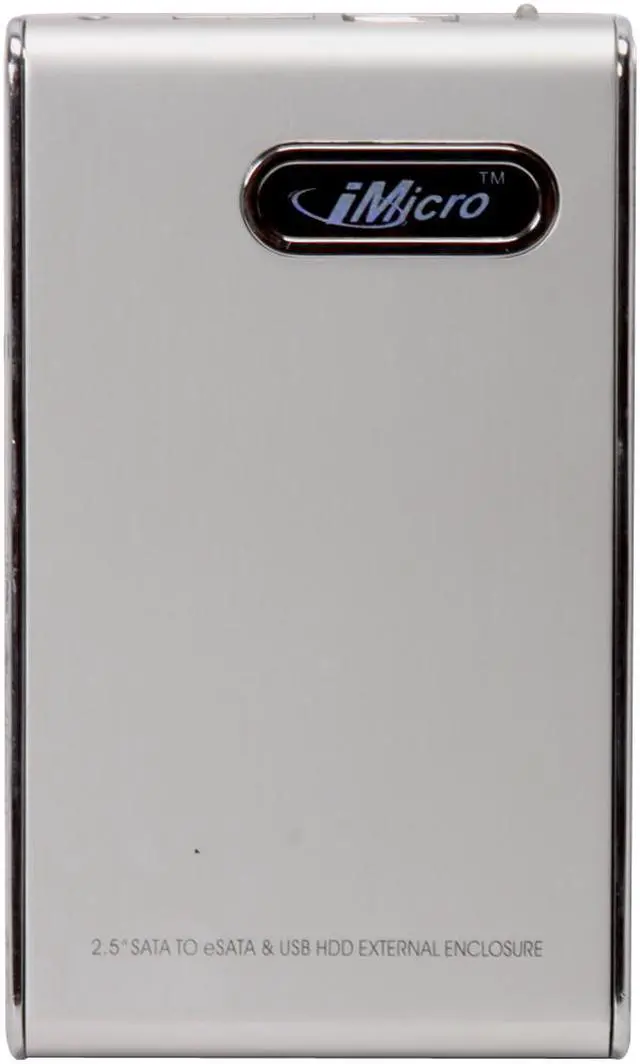 Alt view image 5 of 8 - iMicro IM25EST-SI Aluminum 2.5" Silver SATA USB 2.0 & eSATA External Enclosure