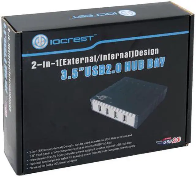 Alt view image 5 of 5 - SYBA SD-U2HUB-4 3.5" Front Panel USB2.0 4-port Hub