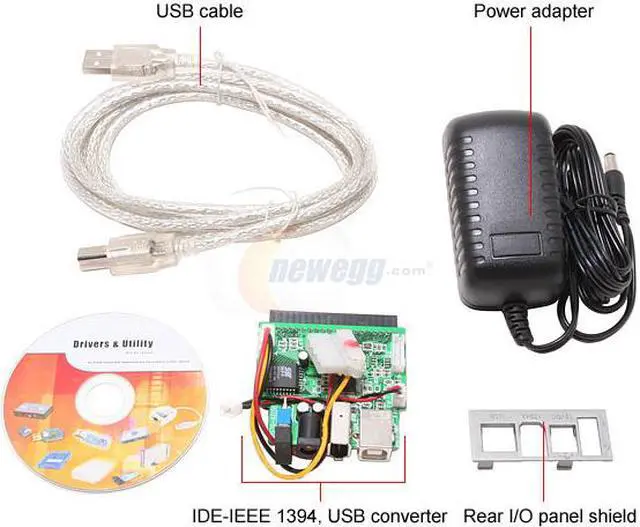 Alt view image 3 of 4 - SYBA SD-U2F-35PT Aluminum 3.5" IDE USB & 1394 External Enclosure