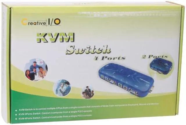 Alt view image 9 of 9 - SYBA SY-KVM-4P 4 Ports PS/2 KVM Switch
