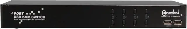 Alt view image 2 of 5 - Connectland CL-KVM20029 4-Port USB KVM Switch