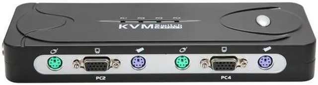 Alt view image 2 of 6 - SYBA SY-KVM22002 4-Ports PS/2 KVM Switch