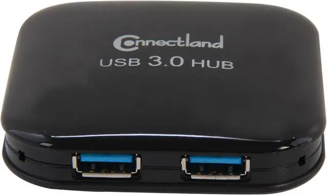 Alt view image 2 of 7 - SYBA Connectland CL-HUB20126 USB 3.0 4-port Pocket Size Hub, 5Gbps Data Rate, Free AC Adapter and Cable - Black