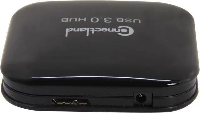 Alt view image 4 of 7 - SYBA Connectland CL-HUB20126 USB 3.0 4-port Pocket Size Hub, 5Gbps Data Rate, Free AC Adapter and Cable - Black
