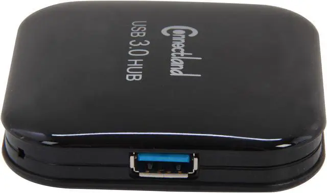 Alt view image 5 of 7 - SYBA Connectland CL-HUB20126 USB 3.0 4-port Pocket Size Hub, 5Gbps Data Rate, Free AC Adapter and Cable - Black