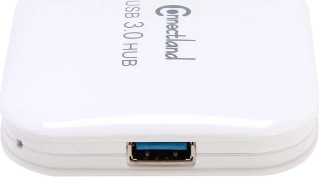 Alt view image 5 of 7 - Connectland CL-HUB20127 USB 3.0 4-port Pocket Size Hub, 5Gbps Data Rate, Free AC Adapter and Cable - White
