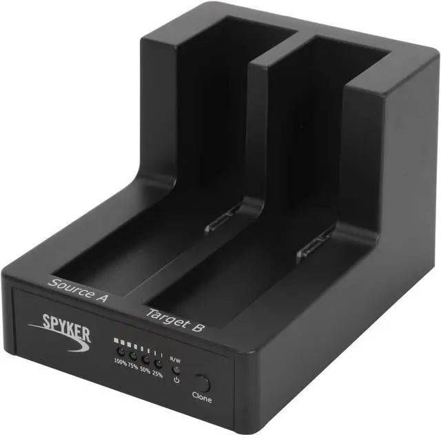 Main image of SYBA USB 3.0 2.5" & 3.5" Dual bay Black SATA III, HDD Docking Station for Easy Clone and Backup, CL-ENC50060