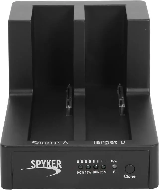 Alt view image 2 of 7 - SYBA USB 3.0 2.5" & 3.5" Dual bay Black SATA III, HDD Docking Station for Easy Clone and Backup, CL-ENC50060